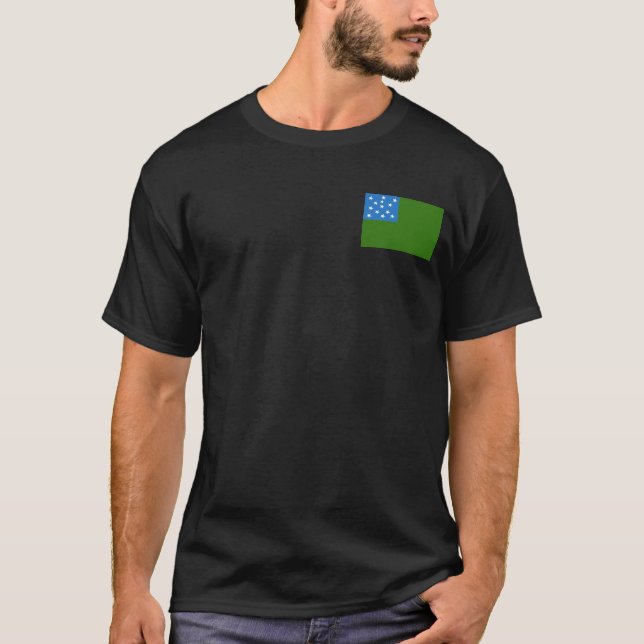 Fahne des T - Shirt der grünen Bergbojen (Vorderseite)