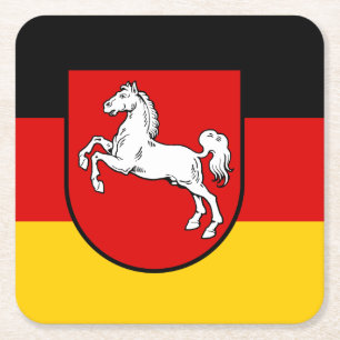 Fahne des Untersetzer Papier für den Niedersächsis