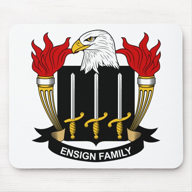 Fahne-Familienwappen Mousepad (Vorne)