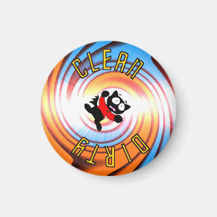 Fahne Fraidy sauberer schmutziger Magnet