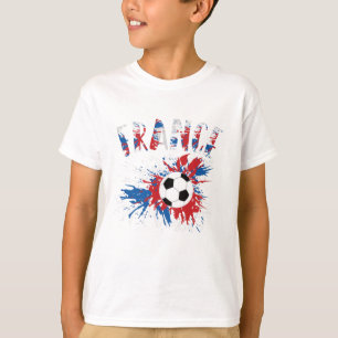 Fahne "France Soccer Ball Grunge" T-Shirt