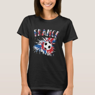 Fahne "France Soccer Ball Grunge" T-Shirt