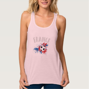 Fahne "France Soccer Ball Grunge" Tank Top