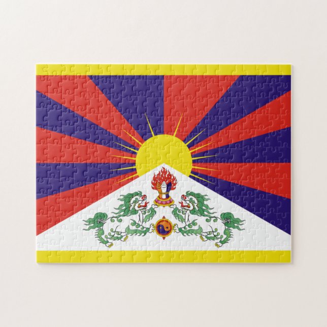 Fahne "Free Tibet" (Horizontal)