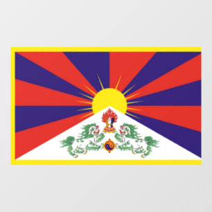 Fahne "Free Tibet" Fensteraufkleber