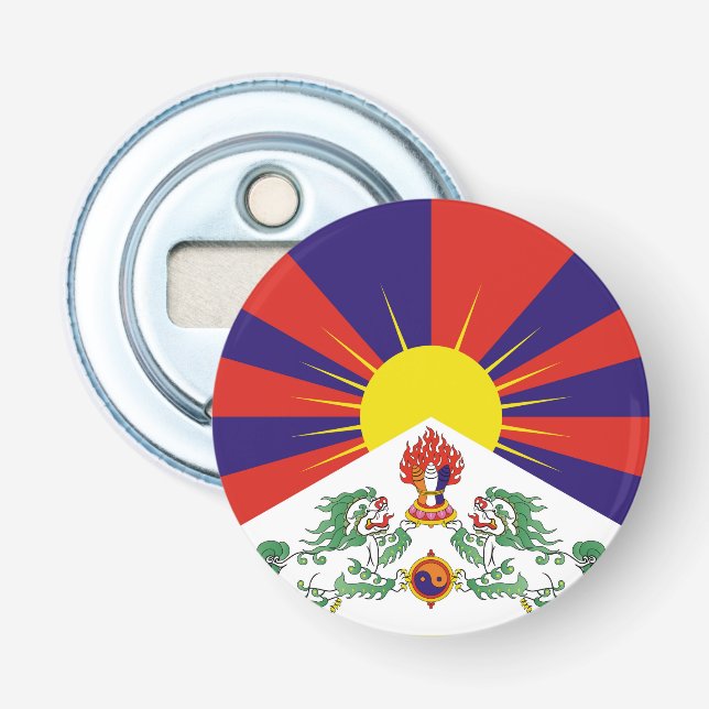 Fahne "Free Tibet" Flaschenöffner (Vorderseite)