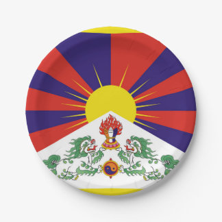 Fahne "Free Tibet" Pappteller