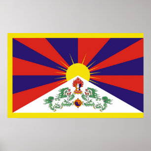 Fahne "Free Tibet" Poster