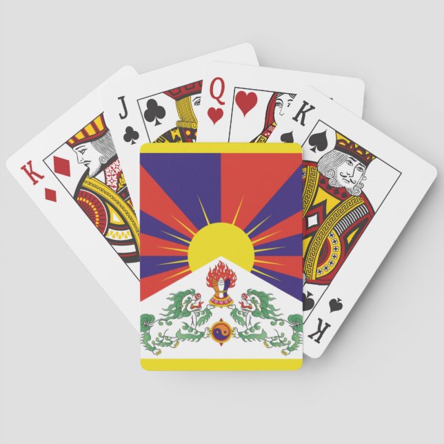 Fahne "Free Tibet" Spielkarten (Rückseite)