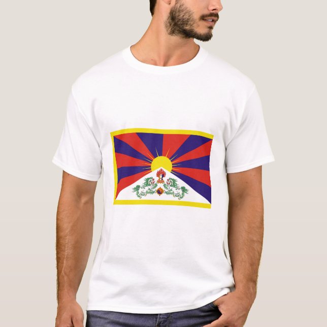 Fahne "Free Tibet" T-Shirt (Vorderseite)