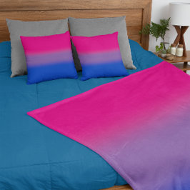 Fahne für Bisexual-Stolz - farbenfrohe Bi-Flagge Fleecedecke