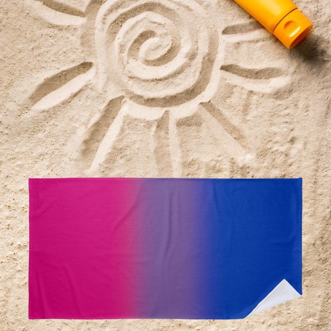 Fahne für Bisexual-Stolz - farbenfrohe Bi-Flagge Strandtuch (Von Creator hochgeladen)