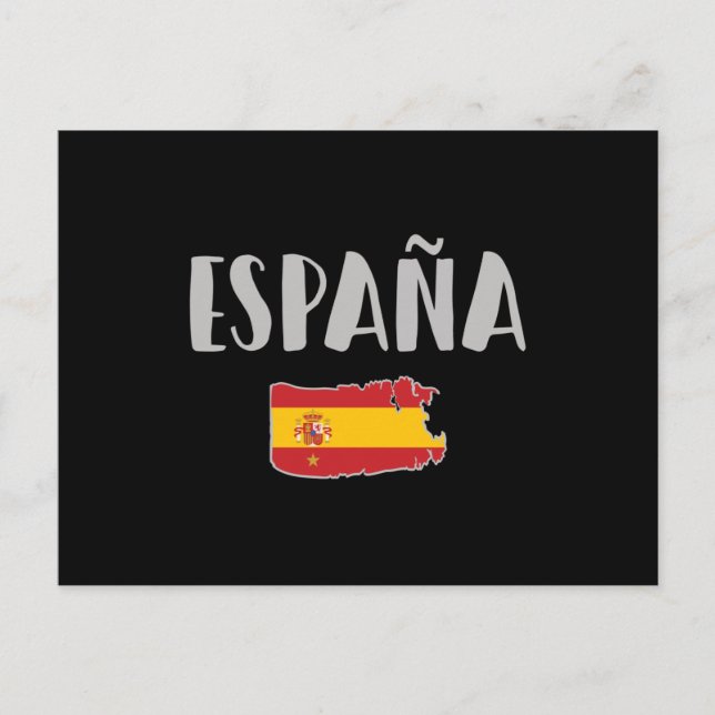 Fahne für das Shirt "Spanien Fußball" Postkarte (Vorderseite)