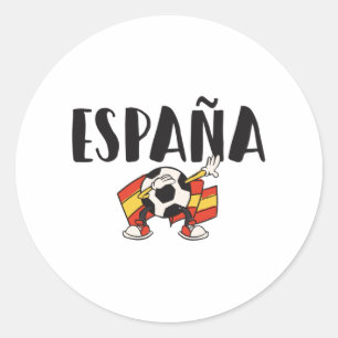 Fahne für das Shirt "Spanien Fußball" Runder Aufkleber