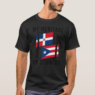 Fahne für das Welterbe von Puerto Rico und Domini T-Shirt