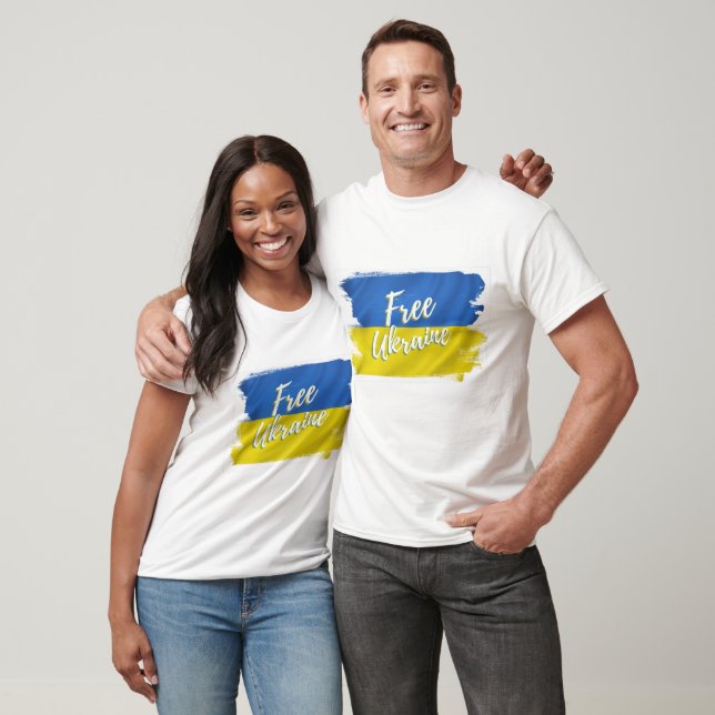 Fahne für die freie Ukraine T-Shirt (Unisex)