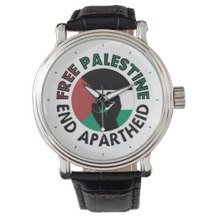 Fahne für ein freies Palästina-Ende der Apartheid Armbanduhr