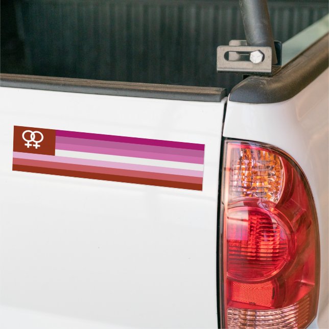 Fahne für lesbische Liebe (WLW) Autoaufkleber (Auf Lkw)