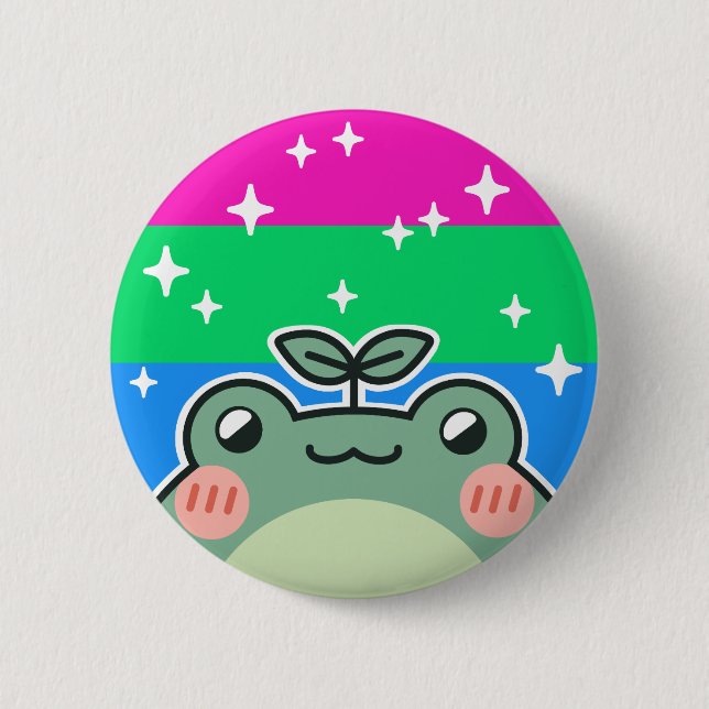 Fahne für polysexuelle LGBT Button (Vorderseite)