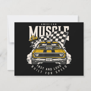 Fahne für Vintage amerikanische Muskelkater