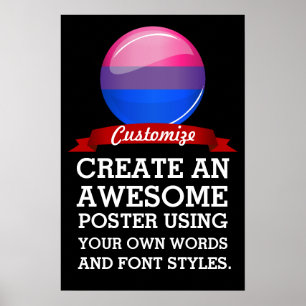 Fahne "Glossy Round Bisexuality" Poster