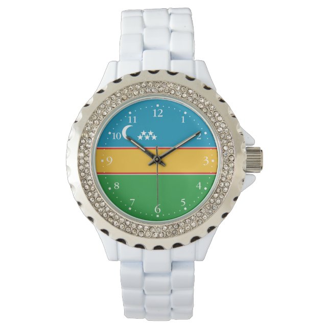 Fahne Karakalpakstan Armbanduhr (Vorderseite)