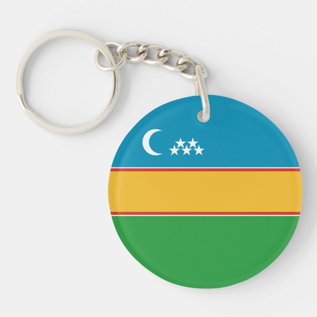 Fahne Karakalpakstan Schlüsselanhänger (Vorderseite)