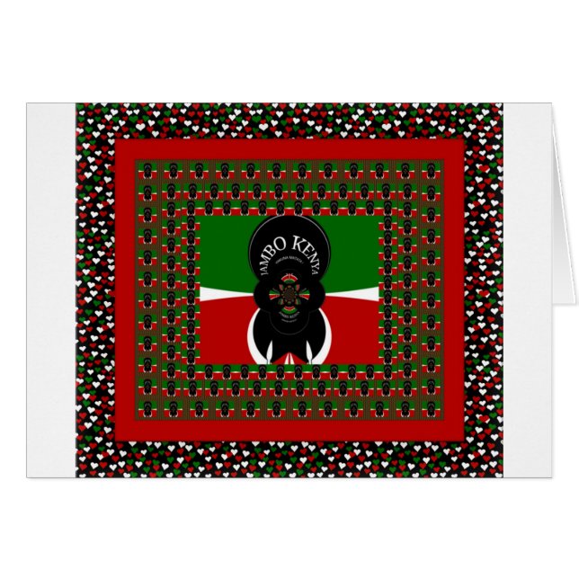 Fahne "Kenyan Hearts" (Vorderseite (Horizontal))