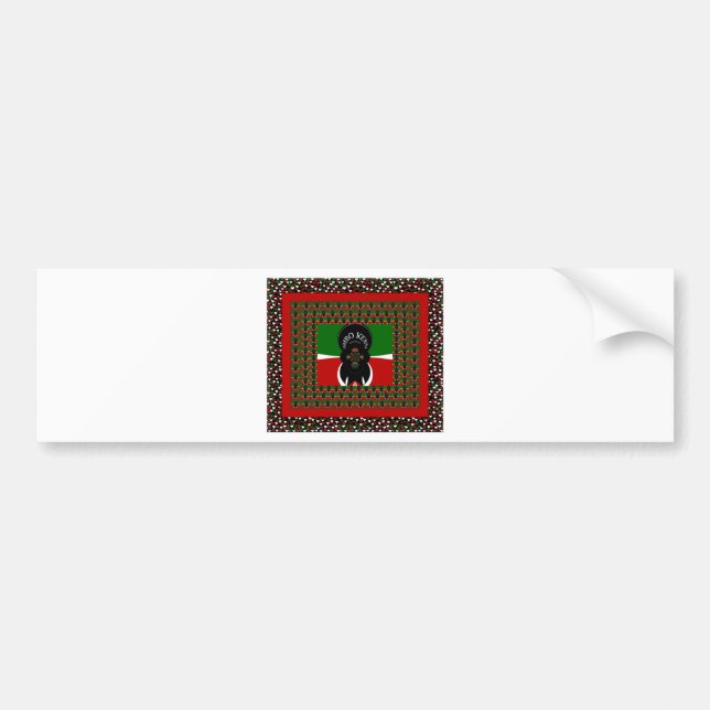 Fahne "Kenyan Hearts" Autoaufkleber (Vorne)