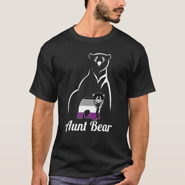 Fahne "LGBT Asexual Tante Bear Ace Pride" T-Shirt (Vorderseite)
