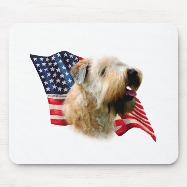 Fahne mit weichem Wheaten Terrier Mousepad (Vorne)