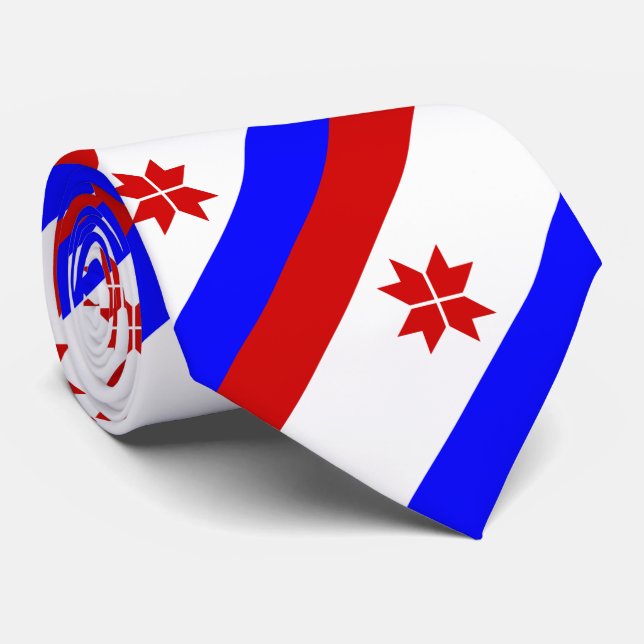 Fahne Mordovia Krawatte (Gerollt)