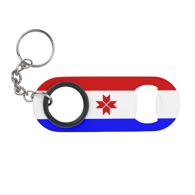 Fahne Mordovia Mini Flaschenöffner (Vorderseite (Horizontal))