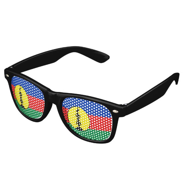 Fahne Neukaledonien Sonnenbrille (Schrägansicht)