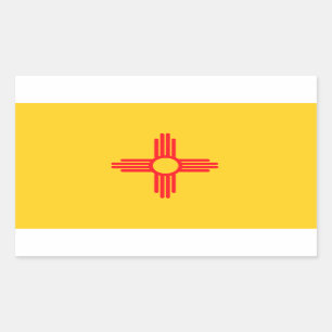 Fahne "New Mexico" Rechteckiger Aufkleber