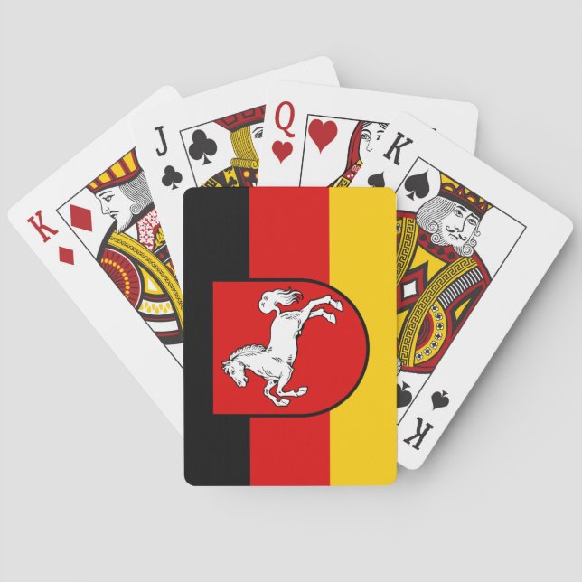 Fahne niedersächsischer Spielkarten (Rückseite)