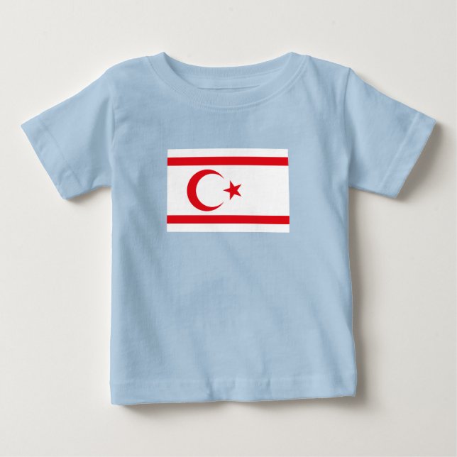 Fahne Nordzypern Baby T-shirt (Vorderseite)