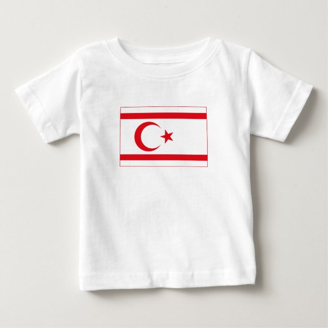 Fahne Nordzypern Baby T-shirt (Vorderseite)