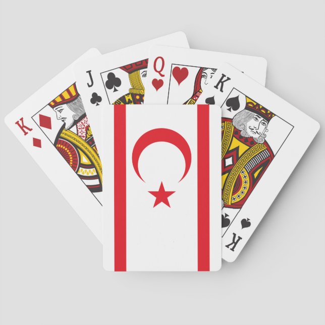 Fahne Nordzypern Spielkarten (Rückseite)