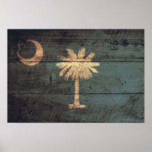Fahne "Old Wood South Carolina"; Poster