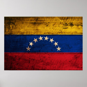 Fahne "Old Wooden Venezuela" Poster