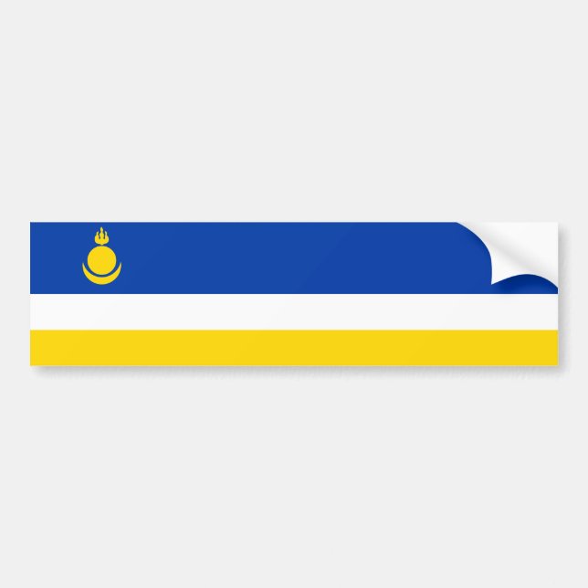 Fahne Patriotic Buryatia Autoaufkleber (Vorne)