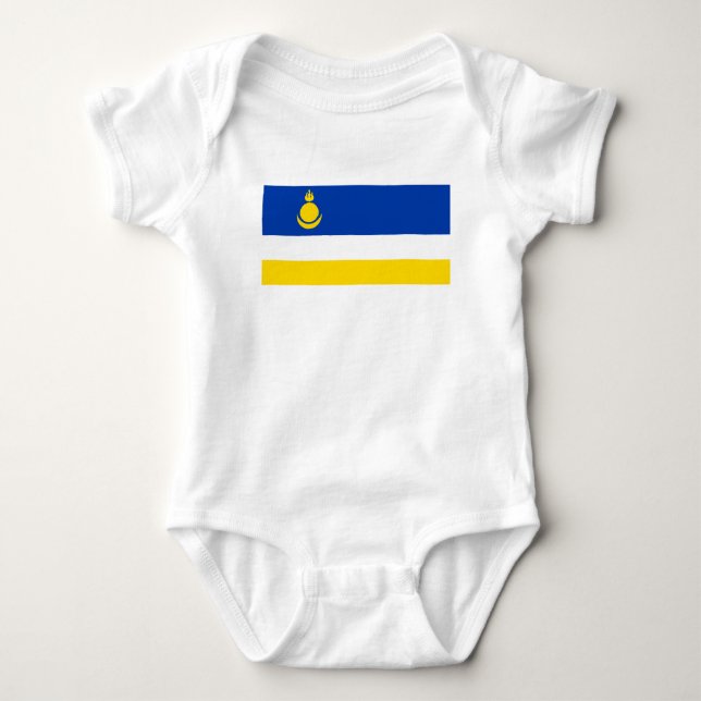Fahne Patriotic Buryatia Baby Strampler (Vorderseite)