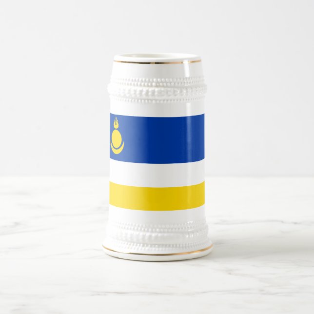 Fahne Patriotic Buryatia Bierglas (Mittel)
