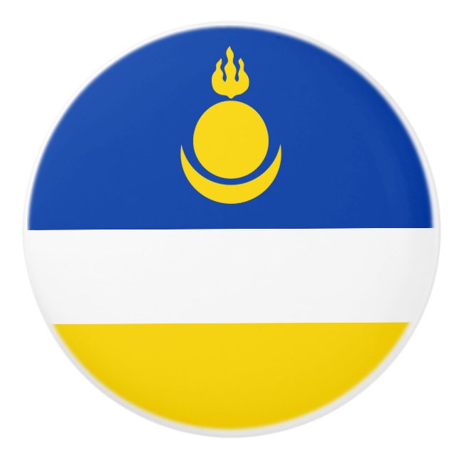 Fahne Patriotic Buryatia Keramikknauf (Vorderseite)