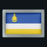 Fahne Patriotic Buryatia Rechteckige Gürtelschnalle<br><div class="desc">Patriotische Flagge von Buryatien.</div>
