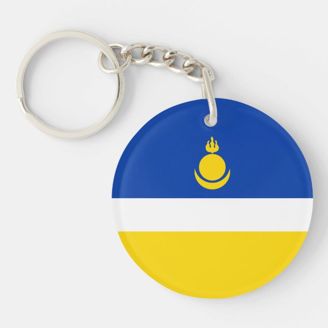 Fahne Patriotic Buryatia Schlüsselanhänger (Vorderseite)