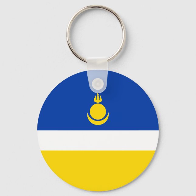 Fahne Patriotic Buryatia Schlüsselanhänger (Vorderseite)