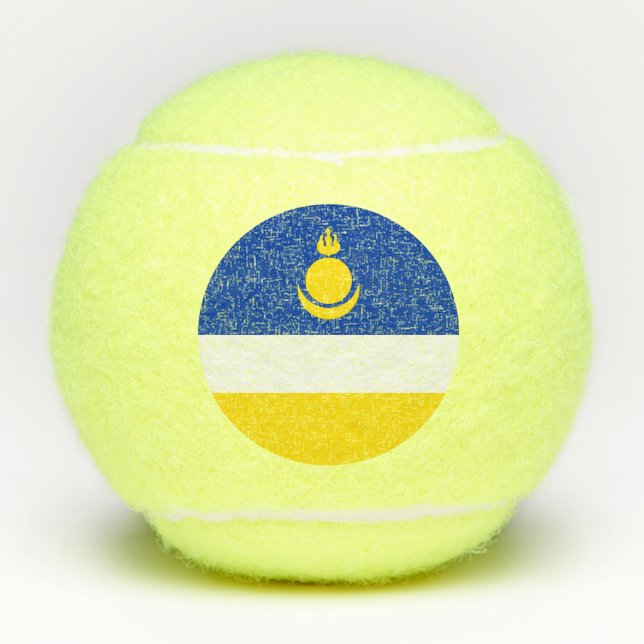 Fahne Patriotic Buryatia Tennisbälle (Vorderseite)