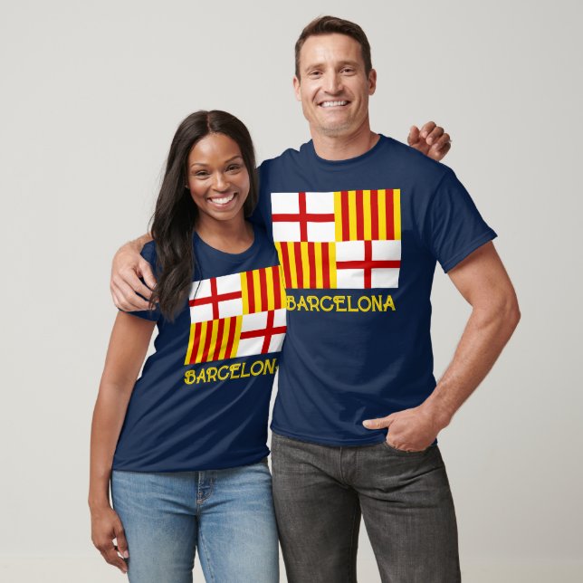 Fahne Red White Yellow Barcelona Nationalistische  T-Shirt (Unisex)
